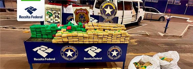 Receita Federal retém mais de 500 kg de substância análoga à maconha na Ponte Internacional da Amizade