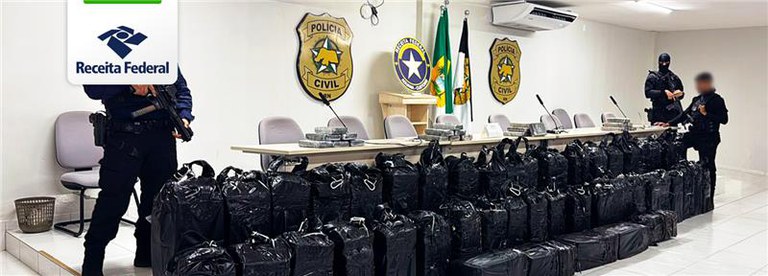 Receita Federal e Polícia Civil apreendem 1,2 tonelada de cocaína em operação conjunta